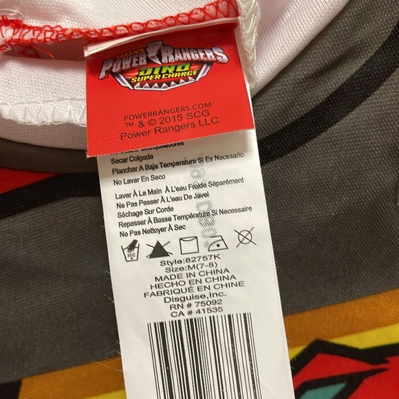 Red Ranger Dino Super Charge Classic Costume, Medium (7-8) New - Picture 16 of 17